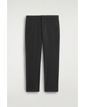 COS Cotton Slim-Fit Trousers - Black