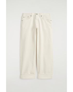COS Folde Curved-Leg Turn-Up Jeans - Natural