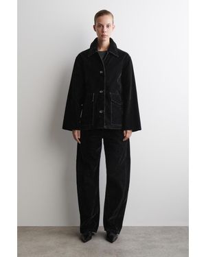 COS Jacke Aus Beflocktem Denim - Schwarz