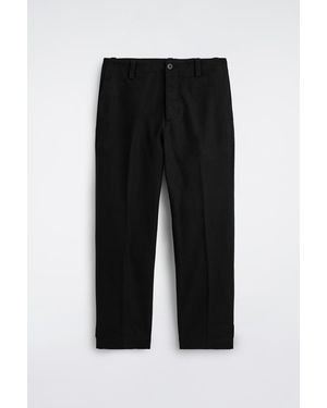 COS Cotton-Canvas Regular-Fit Straight-Leg Chinos - Black