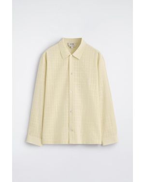 COS Checked Cotton-Jacquard Shirt - Natural