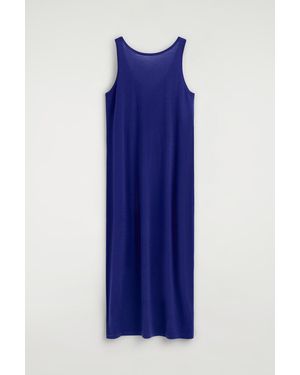 COS Rounded Merino Wool Maxi Dress - Blue