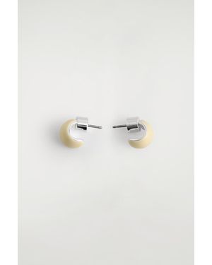 COS Mini Half-Hoop Earrings - Yellow