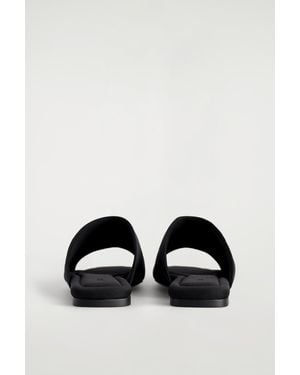 COS Scuba Square-Toe Mules - Black