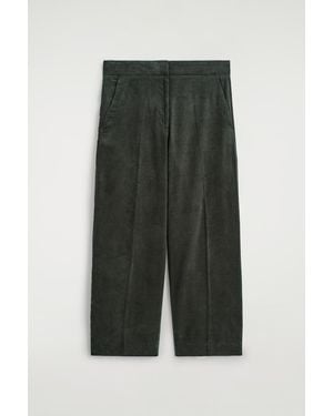 COS Cropped Corduroy Pants - Green