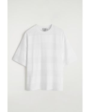 COS Oversized Striped Linen-Blend T-Shirt - White