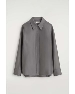 COS Tailored Silk Shirt - Gray