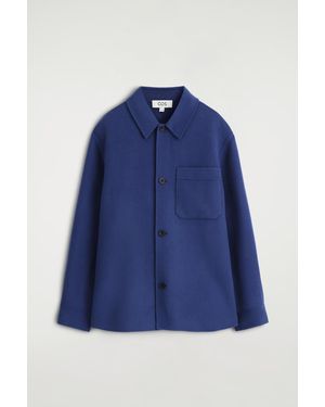 COS Double-Faced Wool Overshirt - Blue