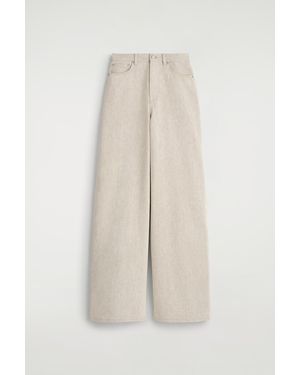 COS Dial Wide-Leg Jeans - White
