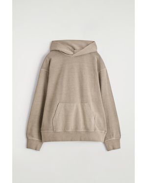 COS Washed Cotton-Jersey Hoodie - Natural