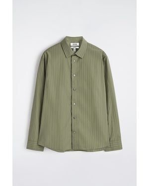 COS Relaxed Pima Cotton Poplin Shirt - Green