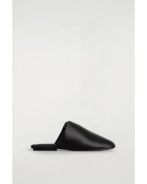 COS Padded Satin Mules - Black