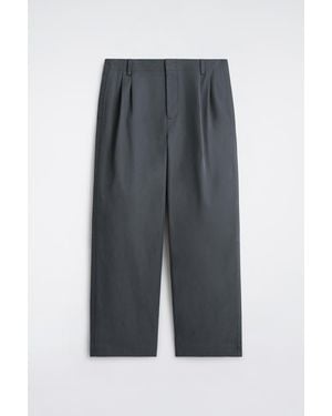 COS Pleated Wide-Leg Trousers - Grey