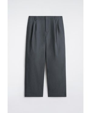 COS Pleated Wide-Leg Trousers - Grey