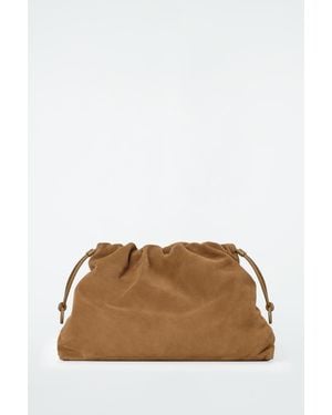 COS Cavatelli Clutch Bag - Brown