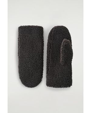 COS Teddy Mittens - Black