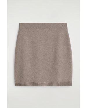COS Merino Wool Mini Skirt - Grey