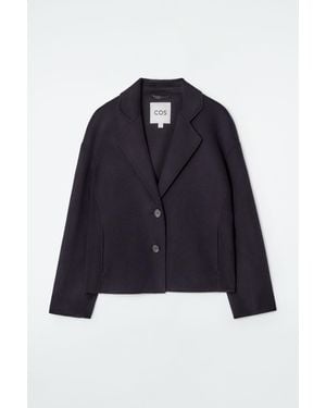 COS Tailored Double-faced Wool Jacket - Blue