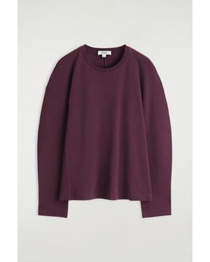 COS Rounded Jersey Top - Purple