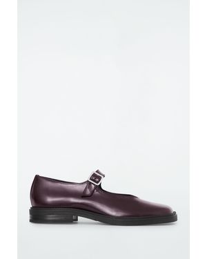 COS Chunky Leather Mary-jane Shoes - Brown