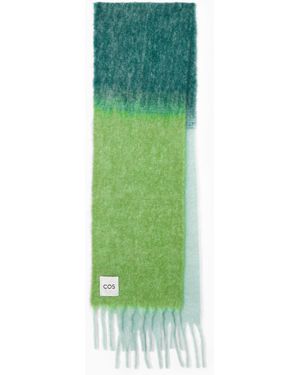 COS Oversized Mohair-blend Scarf - Green