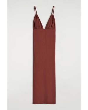COS Gathered V-Neck Maxi Dress