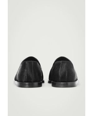 COS The Pony Hair Loafers - Black