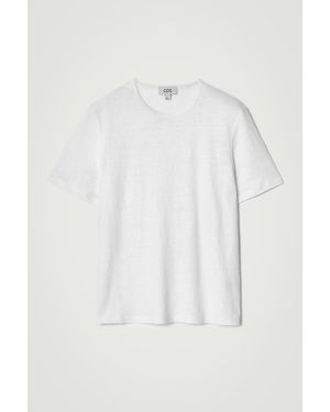 COS Linen T-Shirt - White