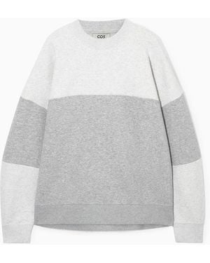 COS Color-block Sweatshirt - White
