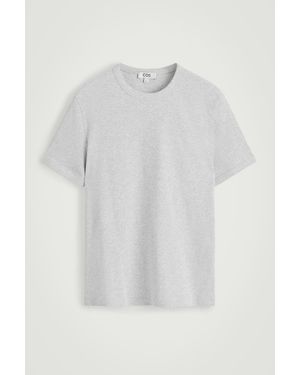 COS Slim Ribbed Cotton T-shirt - White