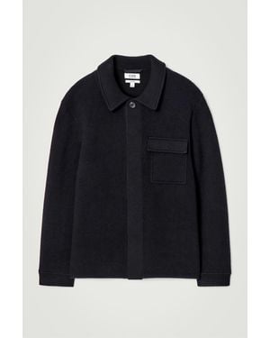 COS Relaxed Double-Faced Wool Overshirt - Black