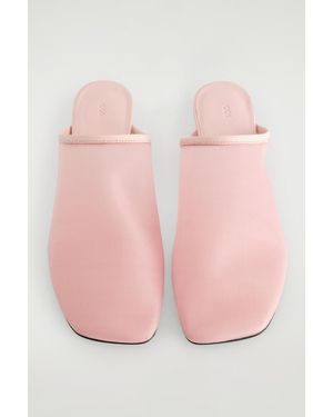 COS Sheer Mesh Mules - Pink