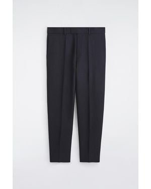 COS Wool-Twill Regular-Fit Tapered Trousers - Blue