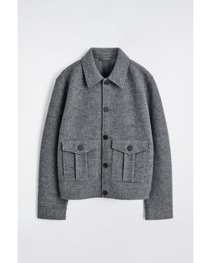COS Boiled-Wool Jacket - Grey