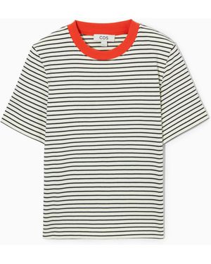 COS Clean Cut Regular T-shirt - Blue