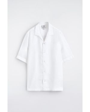 COS Camp-Collar Short-Sleeved Linen Shirt - White