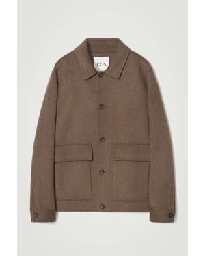 COS Double-faced Wool Jacket - Brown