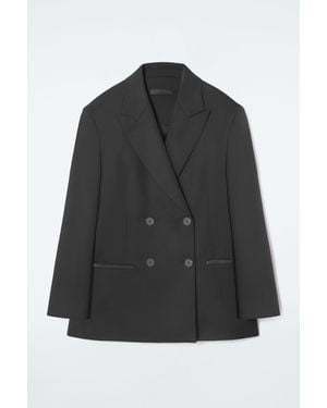 COS The Tailored Peak-lapel Blazer - Black