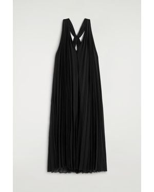 COS Abito Maxi Plissé - Nero