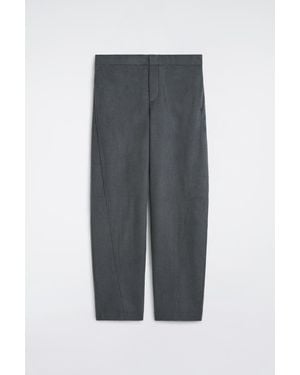 COS Brushed Jersey Regular-Fit Tapered Pants - Gray