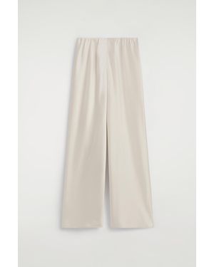 COS Satin Wide-Leg Pants - White