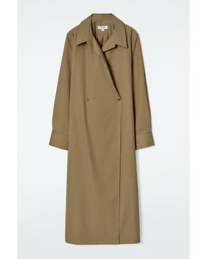 COS Double-breasted Midi Shirt Dress - Natural