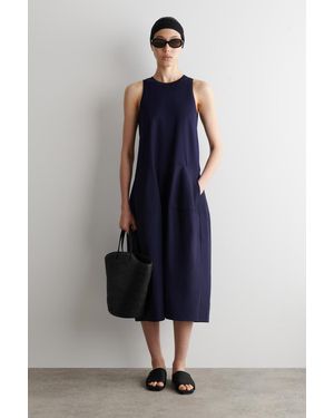 COS Ärmelloses Midikleid Mit Einsätzen - Blau