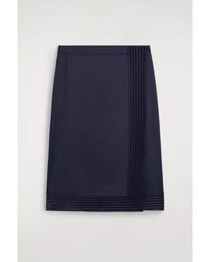 COS Open-Stitch Wrap Skirt - Blue
