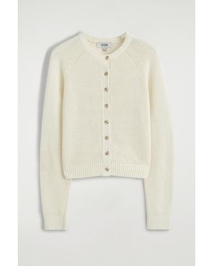 COS Knitted Linen Cardigan - Natural