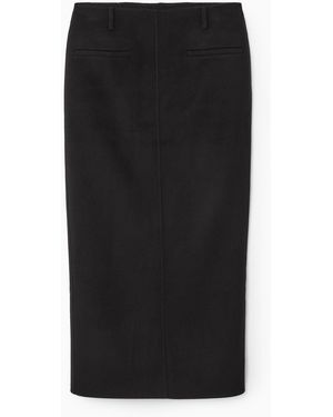 スカート Dunst Black Double-Layer Long Skirt in Viscose Blend Woman Dunst Black Double-layer Long Skirt In Viscose Blend Woman