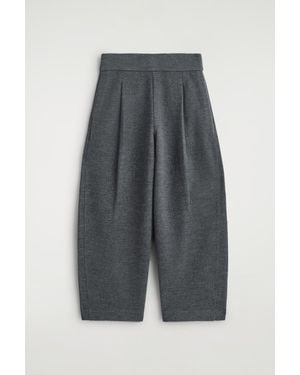 COS Boiled-Wool Barrel-Leg Pants - Gray