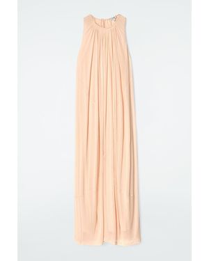 COS Gathered Halterneck Maxi Dress - Orange