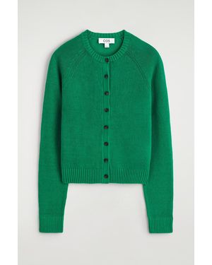 COS Knitted Linen Cardigan - Green