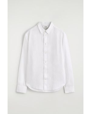 COS Wide Oversized Cotton Oxford Shirt - White